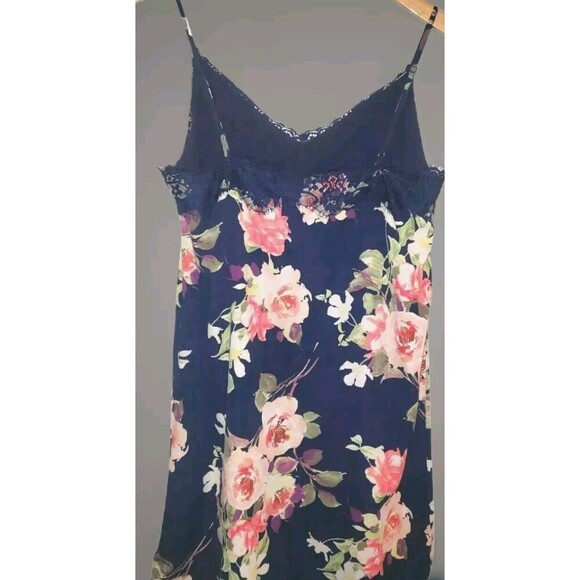 Soprano Nightgown Women's  Small Blue Floral Lace Lined  NWT - Picture 10 of 11